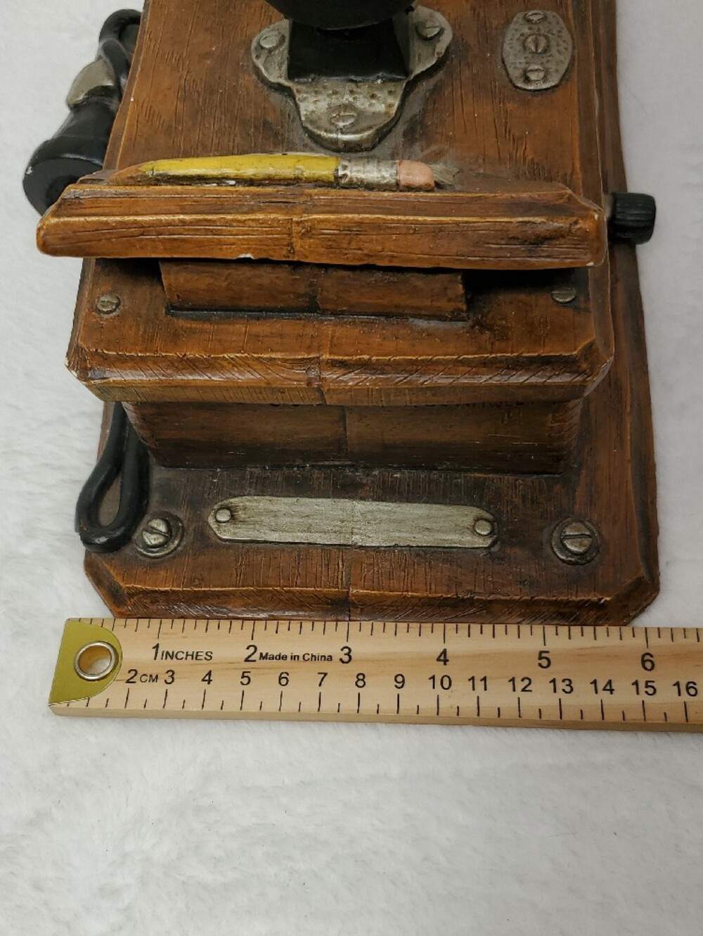 Vintage Rare Juta Sangthaweep 1974 Wall Crank Telephone Memo Holder Mouse Accent - Picture 10 of 12